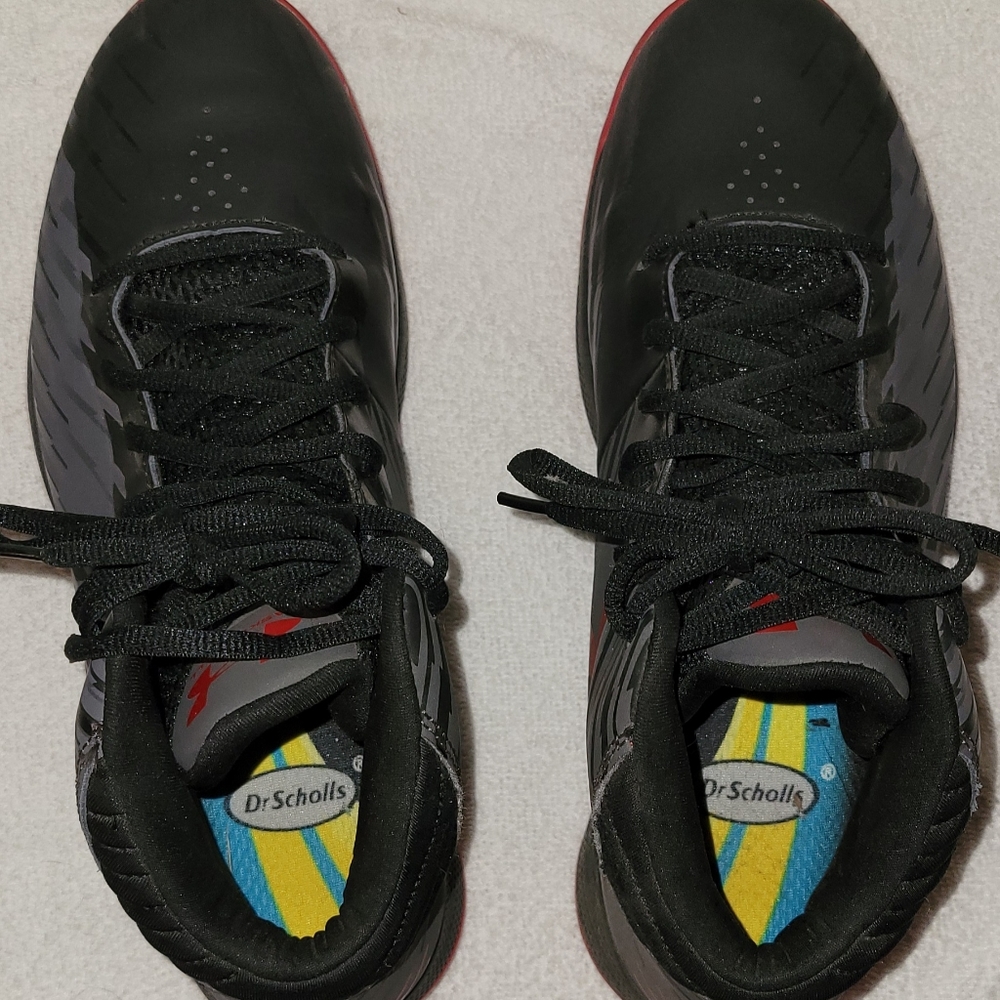 Women's Size 10.5 Under Armour Black Leather HighTop Basketball Shoes-Court Only - Picture 8 of 14